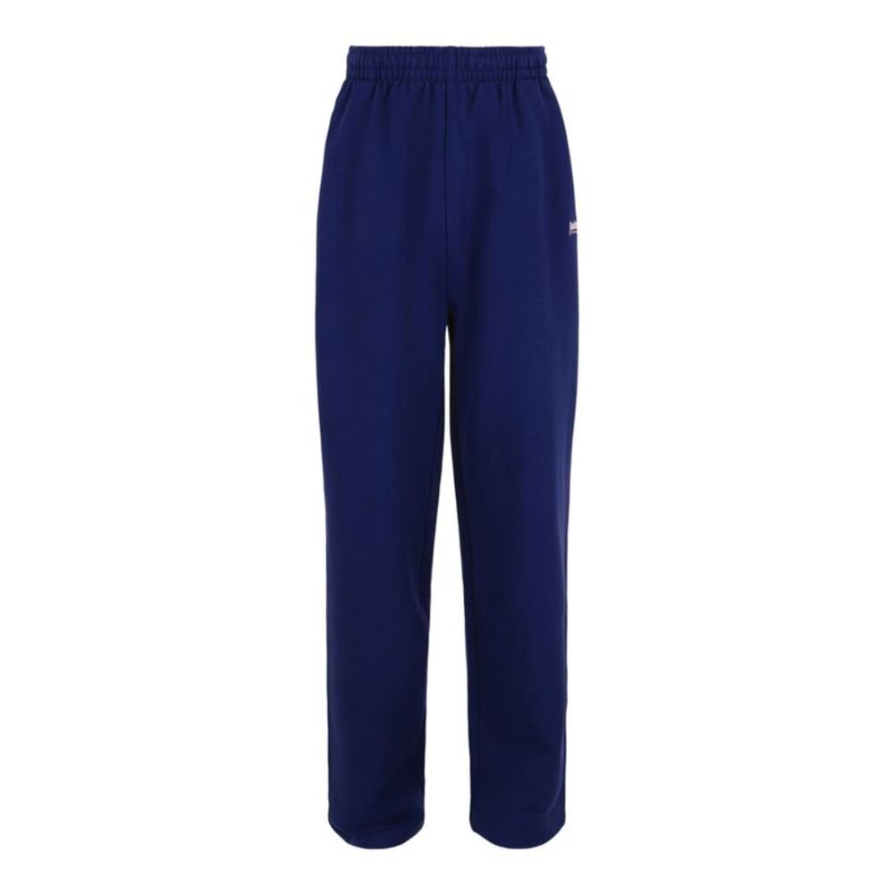 Balenciaga Political Campaign Logo-Embroidered Sweatpants Blue Mens